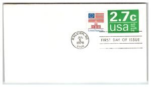 Scott #1591 Bicentennial 1978 FDC Unaddressed Raleigh NC